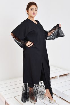 bsi3022 AR 3 Abaya with Mesh Design