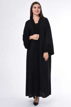 Black Abaya with Velvet