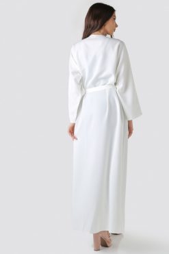 bsi01 aa001 bsi2101 4 White Wrap Kimono Abaya