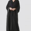 Pocket Front Open Abaya