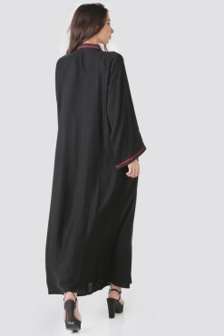 bsi01 aa001 bsi2066 4 Classic Black Abaya with Lace