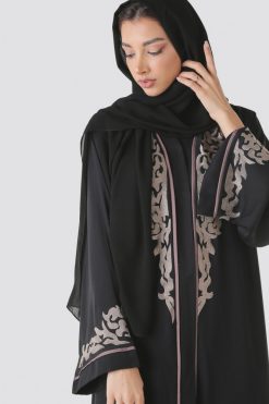 bsi01 aa001 bsi2064 4 Embroidered Open Front Abaya