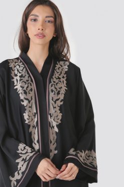 bsi01 aa001 bsi2064 3 Embroidered Open Front Abaya