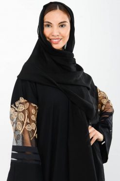 bsi01 aa001 bsi2018 4 Mesh Embroidered Abaya