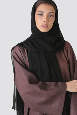 bsi01 aa001 bsi2016 4 Brown Front Pockets Abaya