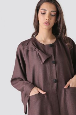 bsi01 aa001 bsi2016 3 Brown Front Pockets Abaya