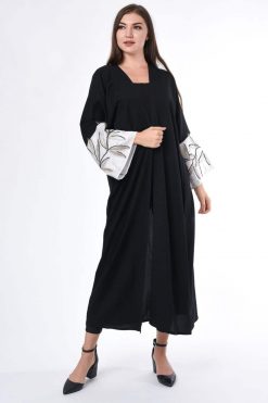 Embroidered Abaya Black