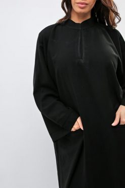 bsi01 aa001 bsi1183 3 Bain Collar Abaya Black