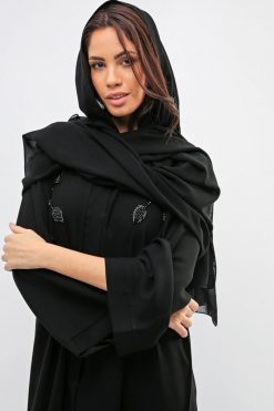 bsi01 aa001 bsi1179 4 Georgette Black Abaya