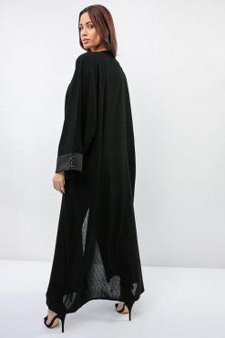 bsi01 aa001 bsi1157 5 Black Abaya Embellished with Beads
