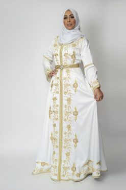 قفطان ابيض 5 QAA 000053 3 White Kaftan
