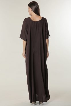 MOIUA BROWN 3 Brown Inner Slip Dress