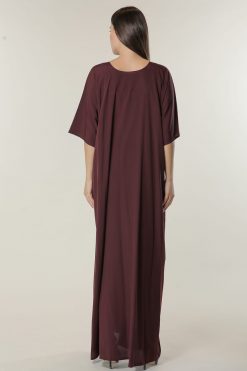 MOIUA60009 4 Maroon Under Abaya Dress