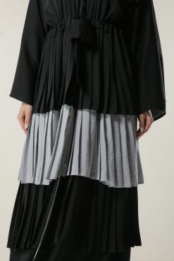 MOILAAM2077 4 Black Layered Abaya