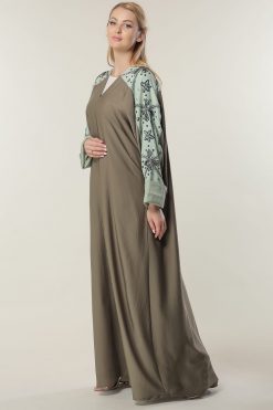 MOILAAM2070 2 Green Colour Abaya
