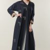 Navy Abaya with  Embellishment