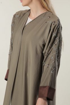 Tan Color Abaya 7 MOILAAM2062 4 Tan Color Abaya