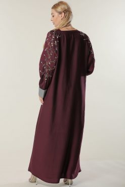 MOILAAM2061 3 Maroon Colour Abaya