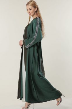 MOILAAM2060 3 Green Two Tone Abaya
