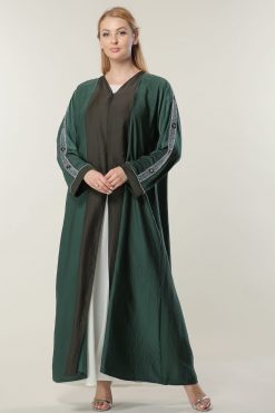 Green Two Tone Abaya