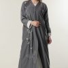 Grey Abaya with Embellishment