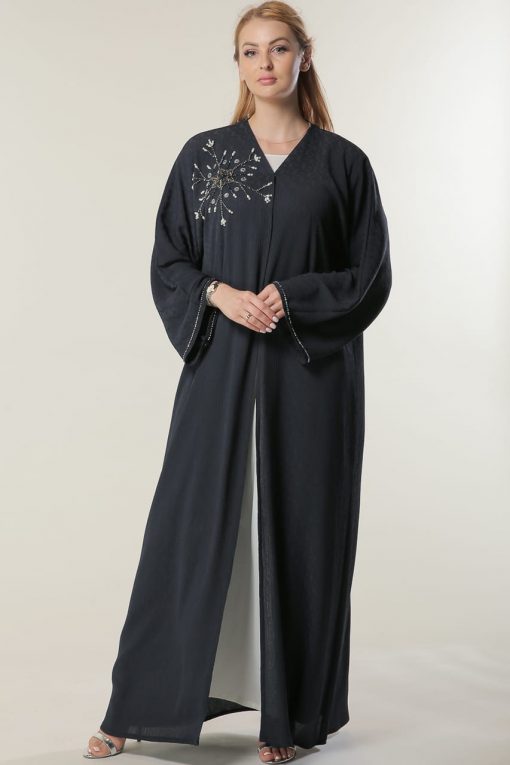 v Neck Embellished Abaya