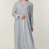 Grey Abaya with Embellishment