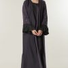 Purple Open Abaya