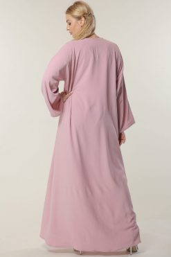 MOILAAM2046 3 Pink Embroidered Abaya