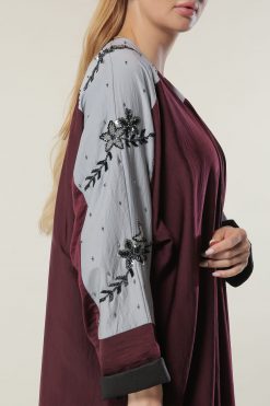 Maroon Abaya Gown 6 MOILAAM2044 4 Maroon Abaya Gown