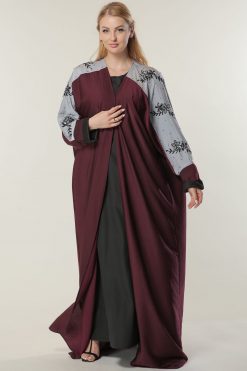 Maroon Abaya Gown