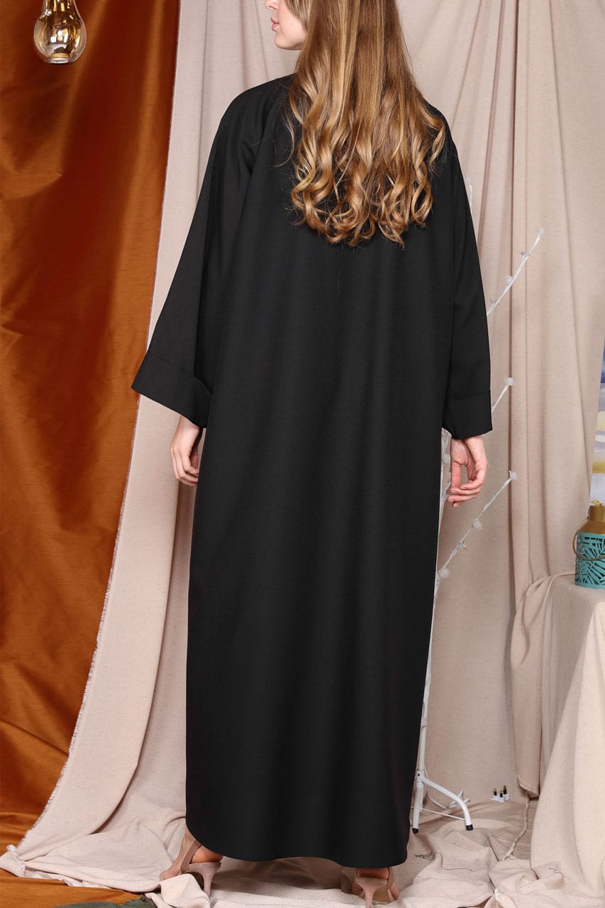long open front abaya