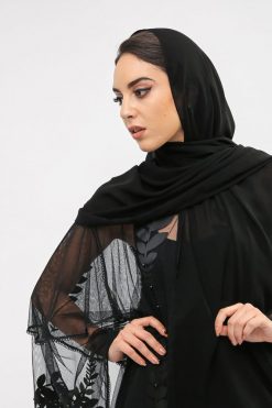 bsi01 aa001 bsi1144 4 Applique Sheer Abaya