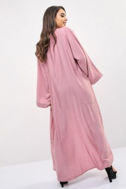 bsi01 aa001 bsi1130 4 Pink Abaya with Pearls