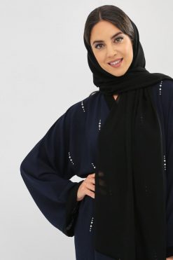 bsi01 aa001 bsi1064 4 Blue Abaya With Beads