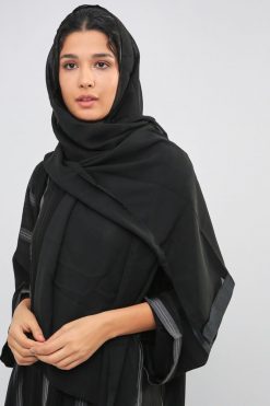 bsi01 aa001 bsi1042 3 Self Print Stripes Abaya
