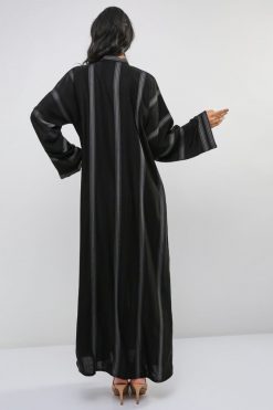 bsi01 aa001 bsi1042 5 Self Print Stripes Abaya