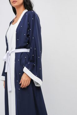 bsi01 aa001 bsi1034 3 Blue And White Abaya