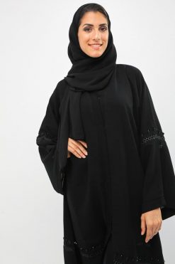 bsi01 aa001 bsi999 4 Black Abaya with Lace