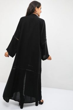 bsi01 aa001 bsi999 5 Black Abaya with Lace