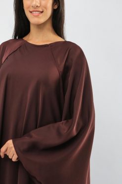 bsi01 aa001 bsi983 3 Plain Brown Closed Abaya