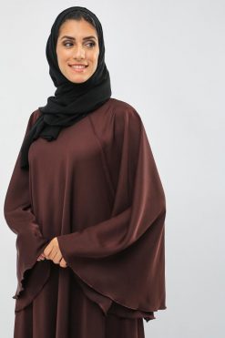 bsi01 aa001 bsi983 4 Plain Brown Closed Abaya