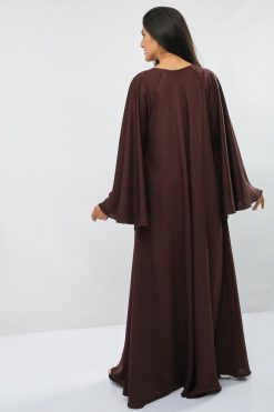 bsi01 aa001 bsi983 5 Plain Brown Closed Abaya