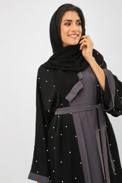 bsi01 aa001 bsi880 3 Black Abaya With Belt