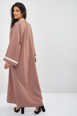 bsi01 aa001 bsi863 5 Pearls Lace Embellished Abaya