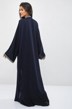 bsi01 aa001 bsi844 5 Lace Embellished Navy Abaya