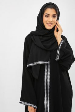 bsi01 aa001 bsi825 3 White Lace Abaya