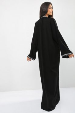 bsi01 aa001 bsi825 5 White Lace Abaya