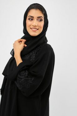 bsi01 aa001 bsi815 3 Black Abaya With Embroidery