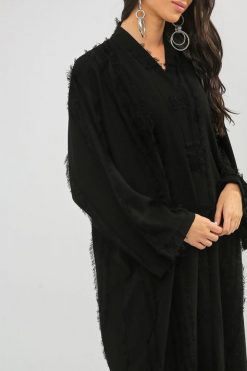 bsi01 aa001 bsi799 3 Plain Wide Sleeves Abaya
